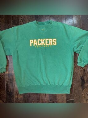 Vintage Nike Green and Yellow Packers Football crewneck